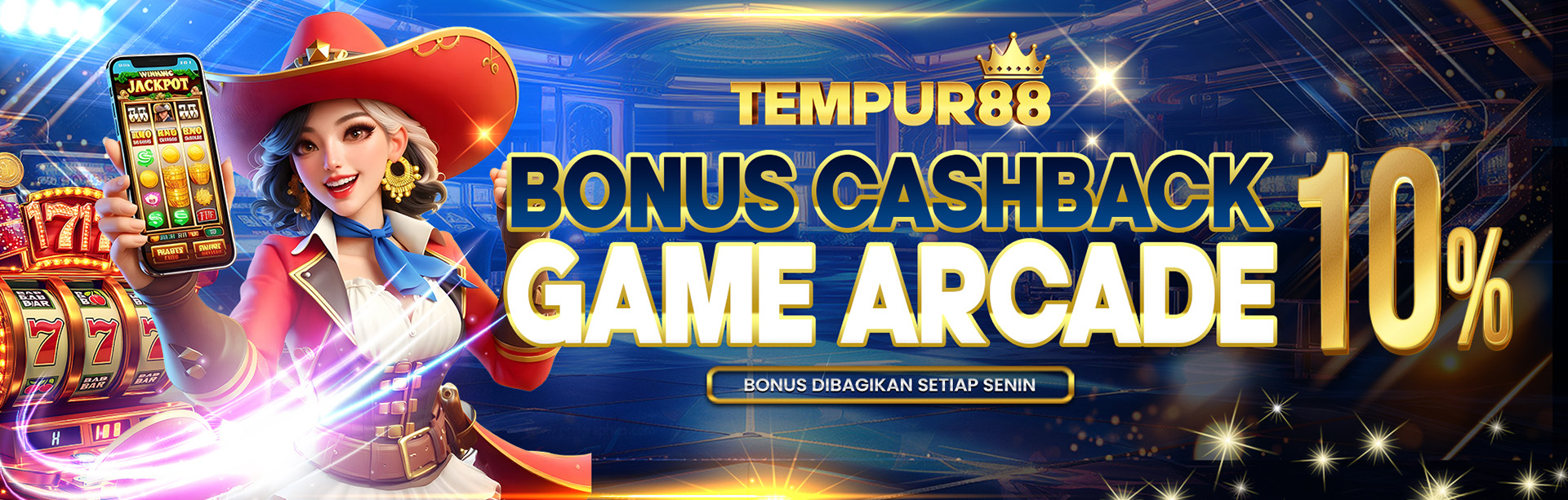 TEMPUR88 BONUS CASHBACK MINGGUAN ARCADE GAMES 10%